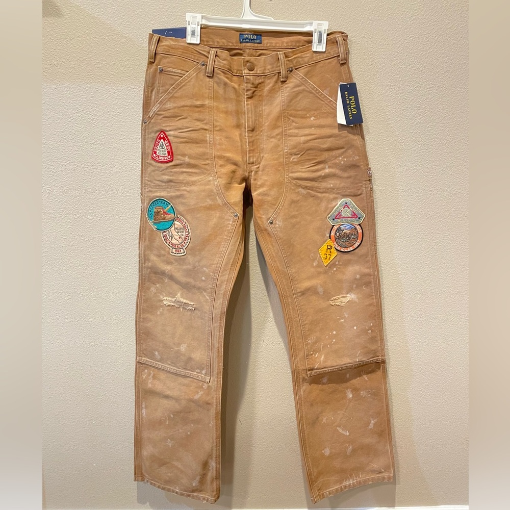 Polo Ralph Lauren dungaree canvas pant in tan sz. 33x32.